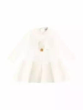 Хлопковое платье с вышивкой Il Gufo, белый