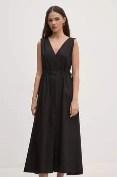 Хлопковое платье Sandro Ferrone, черный