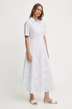 Хлопковое платье Sandro Ferrone, синий