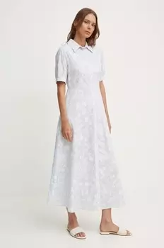 Хлопковое платье Sandro Ferrone, синий