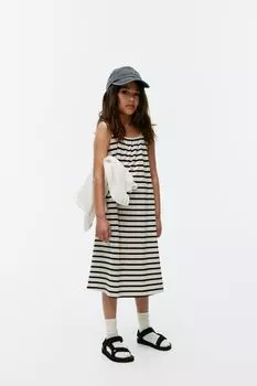 Хлопковое платье-сарафан Arket, черный