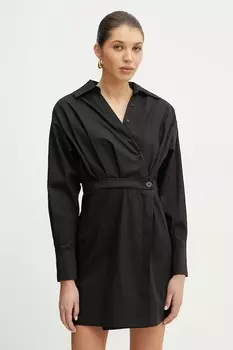 Хлопковое платье SGAIDA Silvian Heach, черный