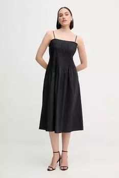 Хлопковое платье Sisley, черный