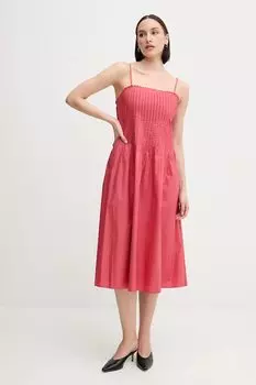 Хлопковое платье Sisley, розовый