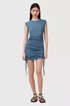 Хлопковое платье SONNY Allsaints, синий