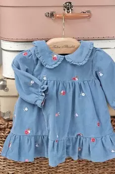 Хлопковое платье Tartine et Chocolat для девочек, синий