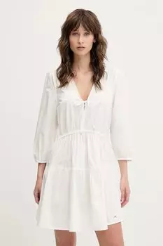 Хлопковое платье Tommy Jeans, белый