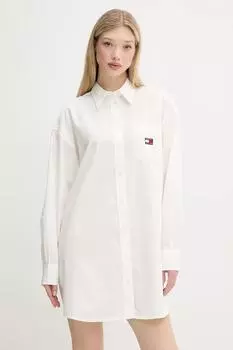 Хлопковое платье Tommy Jeans, белый