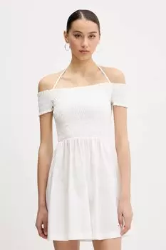 Хлопковое платье Tommy Jeans, белый