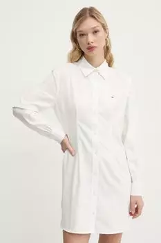 Хлопковое платье Tommy Jeans, белый