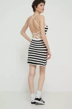 Хлопковое платье Tommy Jeans, черный