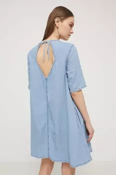 Хлопковое платье Tommy Jeans, синий