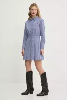 Хлопковое платье Tommy Jeans, темно-синий