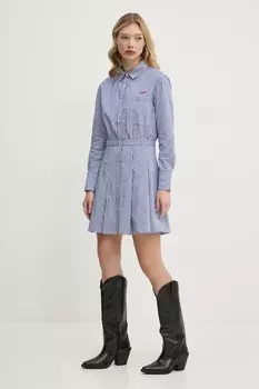 Хлопковое платье Tommy Jeans, темно-синий