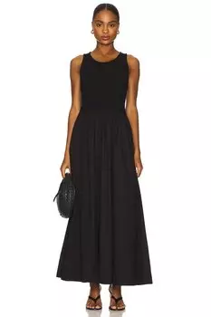 Хлопковое платье-топик для курорта Enza Costa, black