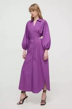 Хлопковое платье Twinset, фиолетовый