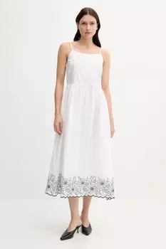 Хлопковое платье United Colors Of Benetton, белый