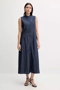 Хлопковое платье United Colors Of Benetton, темно-синий