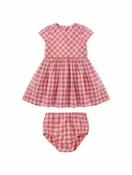 Хлопковое платье в клетку Ralph Lauren, розовый