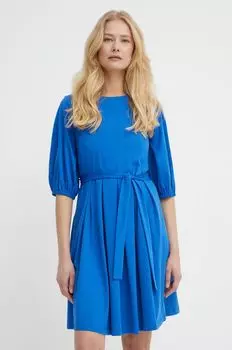 Хлопковое платье Weekend Max Mara, синий