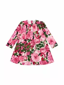 Хлопковое платье Winter Flower Dolce&Gabbana, мультиколор