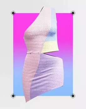 Хлопковое пляжное платье 2 в 1 на пуговицах ASOS DESIGN Circular Design в цвете колор-блок