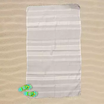 Хлопковое пляжное полотенце Fouta - Милан Marinette Saint-Tropez, цвет Grigio