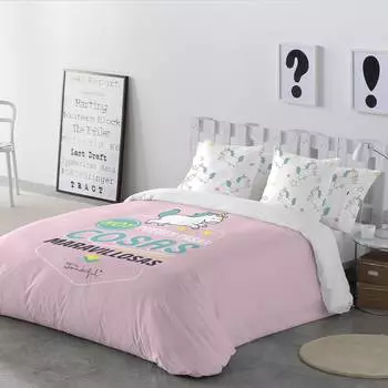 Хлопковое пододеяльник Замечательные вещи Mr. Wonderful, розовый