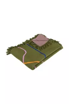 Хлопковое покрывало Hbsch Outline 140 x 200 см, мультиколор