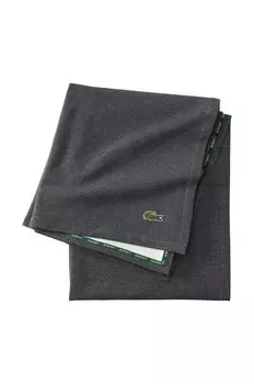 Хлопковое покрывало Lacoste, серый