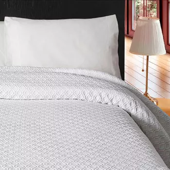 Хлопковое покрывало с жаккардовым узором - Miro Daunex, белый, Piazza e Mezza