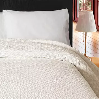 Хлопковое покрывало с жаккардовым узором - Miro Daunex, экрю, Piazza e Mezza