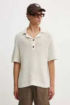 Хлопковое поло Abercrombie & Fitch, бежевый