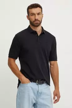 Хлопковое поло Armani Exchange, черный