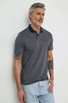 Хлопковое поло Boss Orange, синий