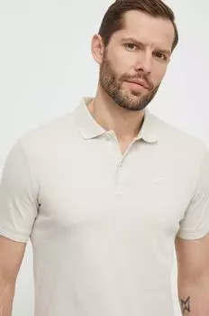 Хлопковое поло Calvin Klein, бежевый