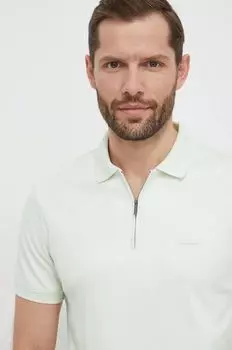 Хлопковое поло Calvin Klein, зеленый