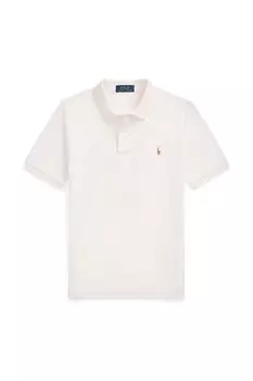 Хлопковое поло для детей Polo Ralph Lauren, белый