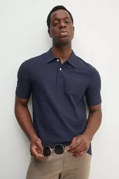 Хлопковое поло Gant, темно-синий