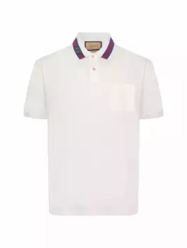 Хлопковое поло Interlocking G Gucci, белый