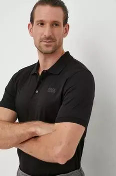 Хлопковое поло Karl Lagerfeld, черный