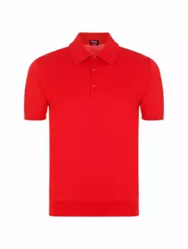 Хлопковое поло Kiton, красный