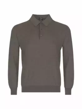 Хлопковое поло Kiton, серый