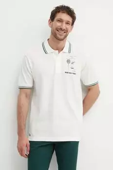 Хлопковое поло Lacoste, бежевый