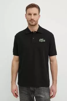 Хлопковое поло Lacoste, черный