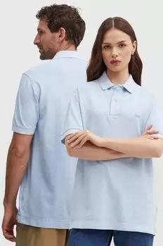 Хлопковое поло Lacoste, синий