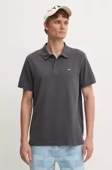Хлопковое поло Levi's, серый