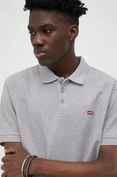 Хлопковое поло Levi's, серый