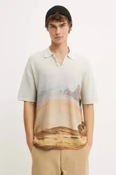 Хлопковое поло LUISIANA Desigual, бежевый