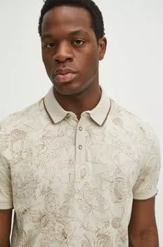 Хлопковое поло Medicine, бежевый